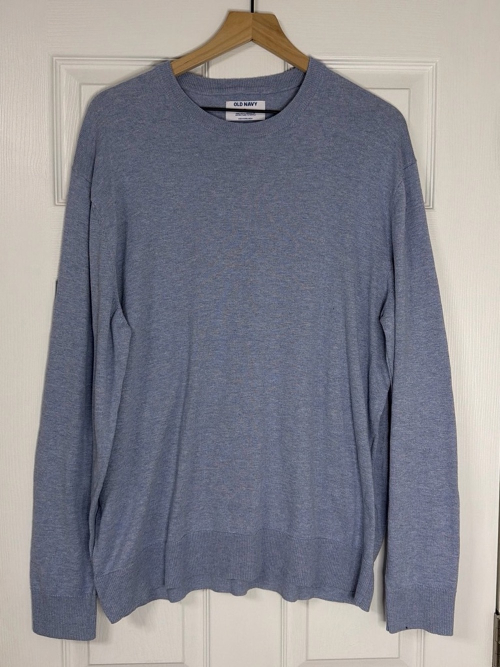 Old Navy Men's Light Heather Blue Crewneck Sweater